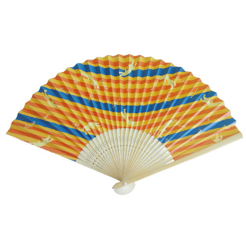 Scratch folding fan (orange border)