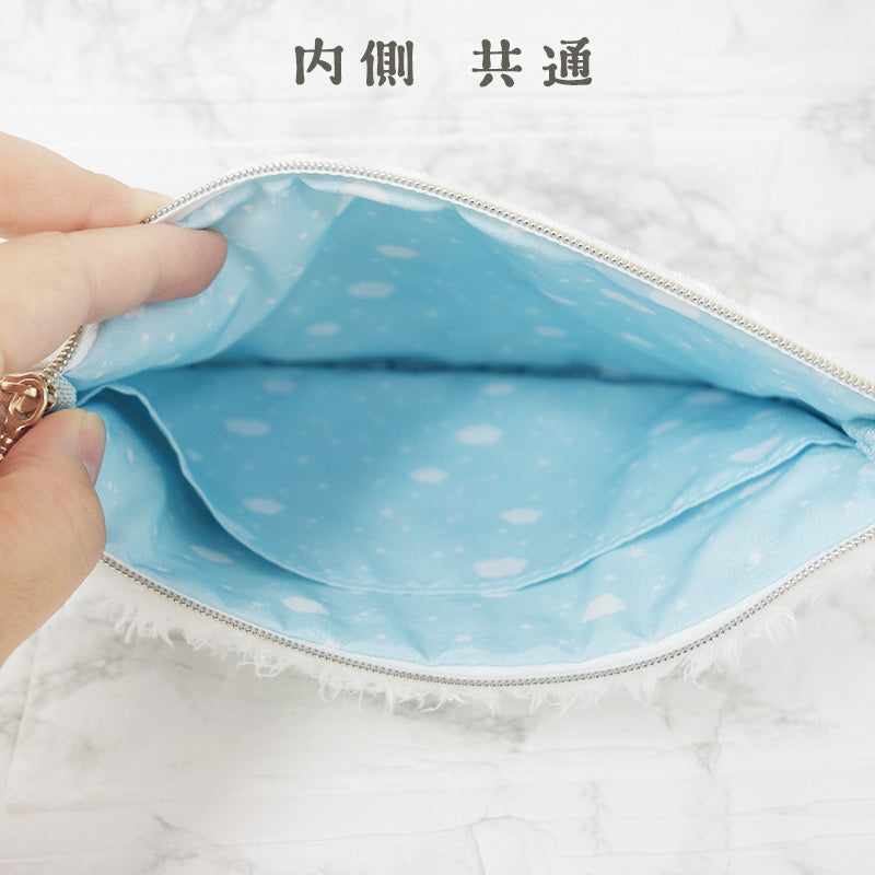 Cinnamoroll 20th ボアフラットポーチ【全2種】