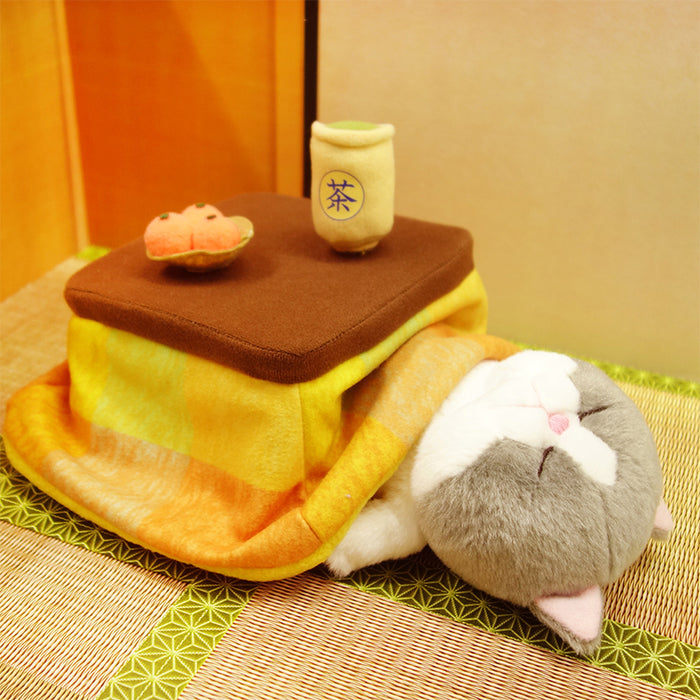 ぼうみたいなねこ こたつ