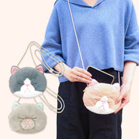 猫のぼうみたいなねこフェイスポーチ
