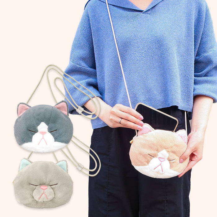 猫のぼうみたいなねこフェイスポーチ