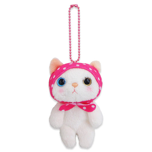 choo choo cat pink hood mascot