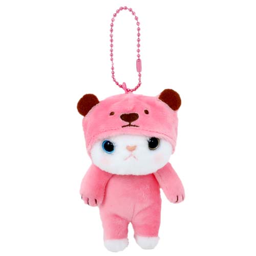 choo choo cat costume mascot (pink bear)