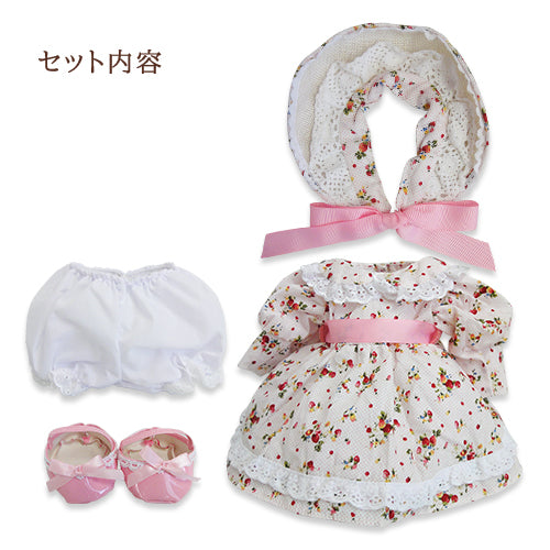[Rabbit] Maybe Rabbit Bonnet Dress Set White [L/S size]