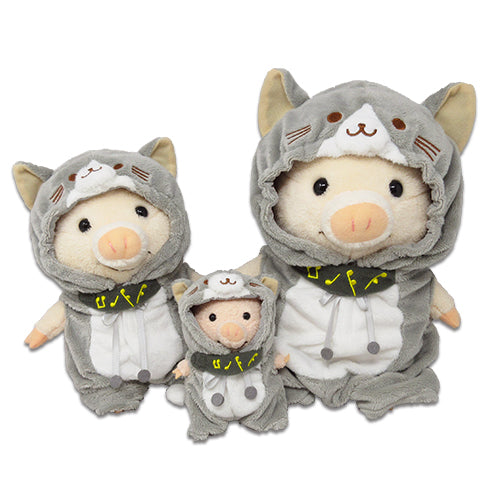 Plush costumer (gray cat) [M/S size]