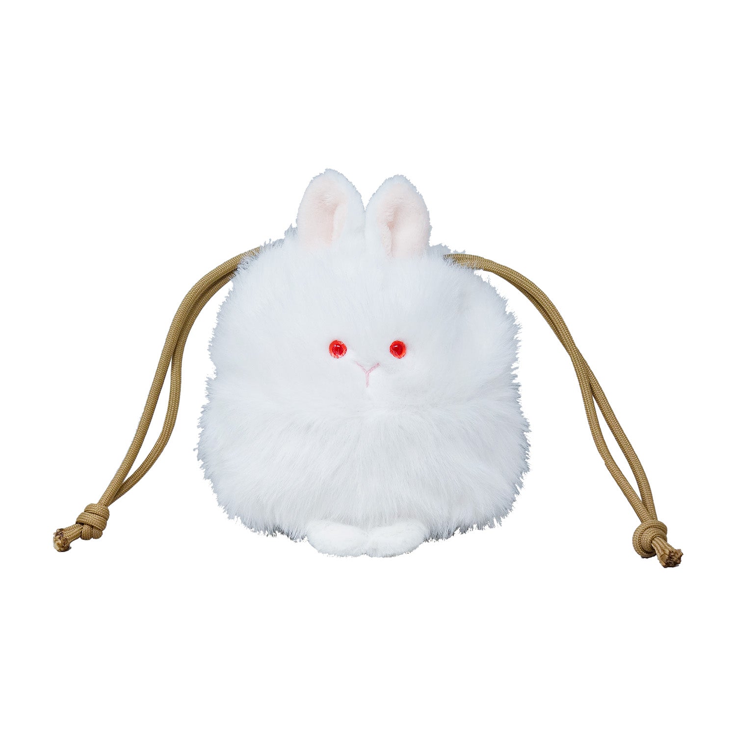 MINI POUCH (WT_F) ホワイト ぬいぐるみ わたぽ ミニ巾着【全2種】 – nipopo