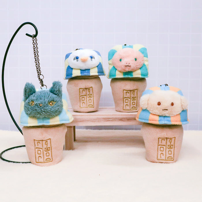 古代エジプト カノプスの壺をモチーフにしたポーチ、ヤマイヌ、ハヤブサ、ヒヒ、ニンゲンの4種