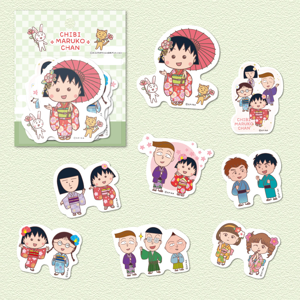フレークシール￤ちびまる様 ちびまる子ちゃん フレークシール お着物【全2種】 – nipopo