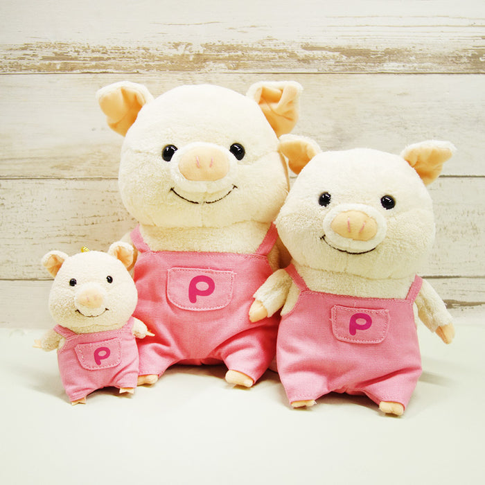 Puton pink overalls [stuffed toy M/S/mascot]